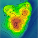 A 3D map of a fossil coral reef off the coast of Texas that records rapid pulses of sea level rise. Image Courtesy P. Khanna/Rice University